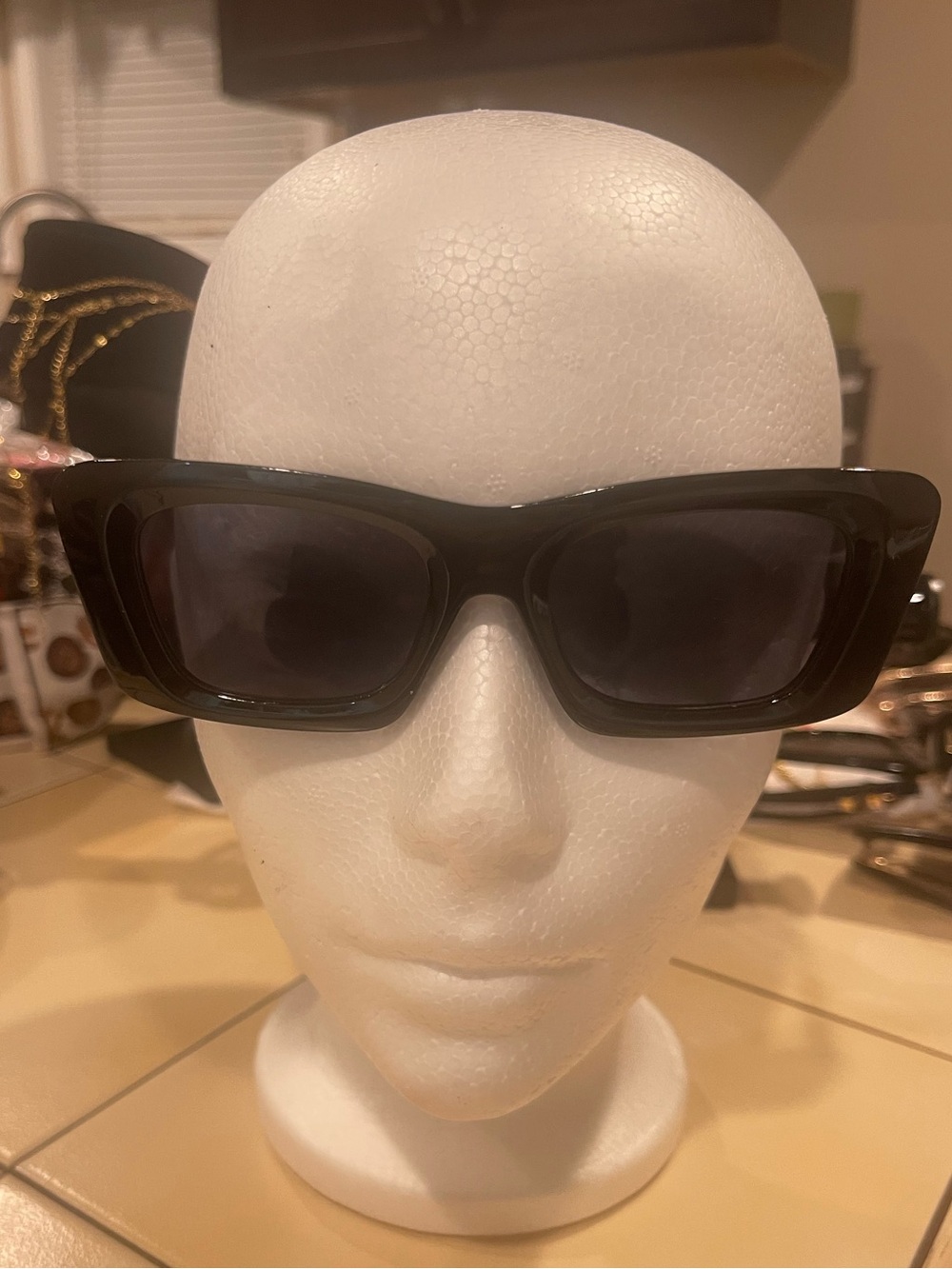 Black Sunglasses with Gold Logo